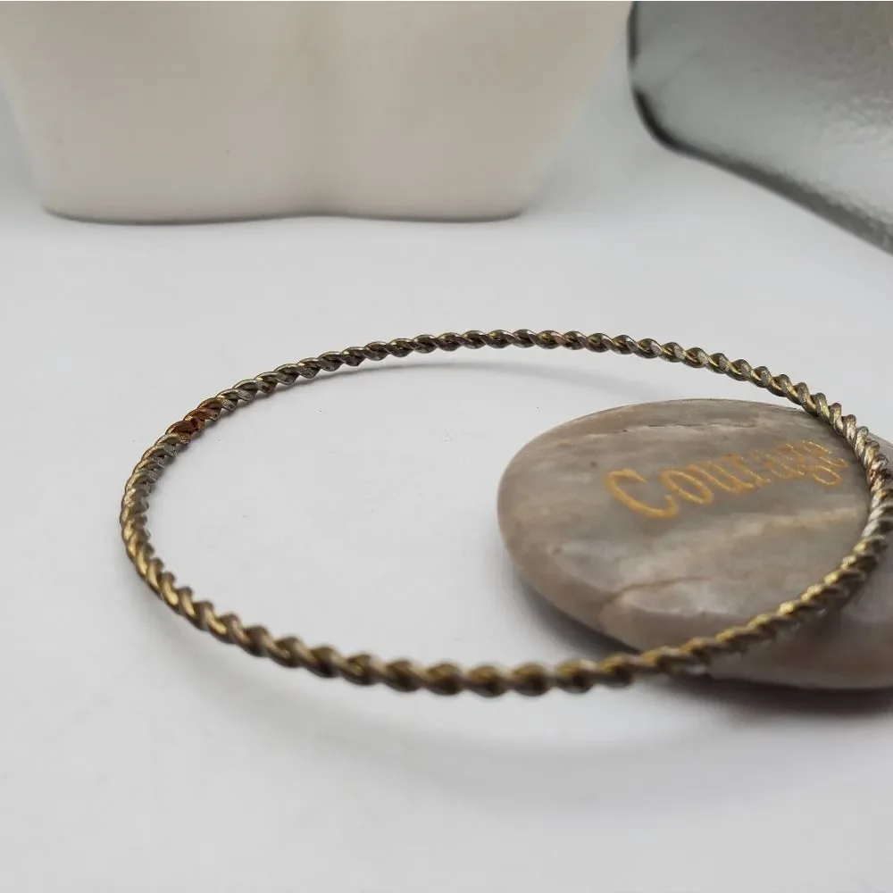 Braided wire‎ bracelet bangle grunge rock dark academia gift steampunk accessory